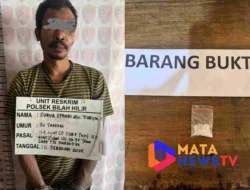 Polsek Bilah Hilir Tangkap Pengedar Sabu, Barang Bukti 1,95 Gram Diamankan