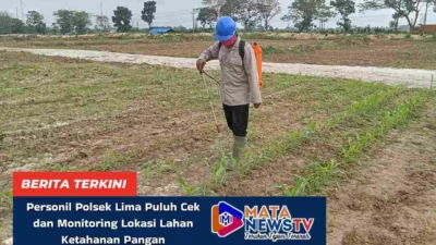 Polsek Lima Puluh Intensif Monitoring Lahan Ketahanan Pangan di Batubara