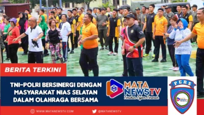 TNI-Polri Bersinergi dengan Masyarakat Nias Selatan dalam Olahraga Bersama