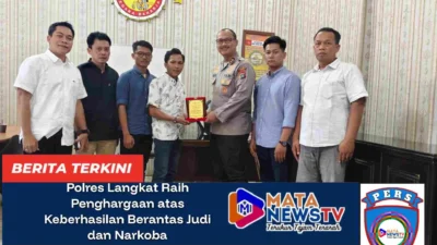 Polres Langkat Raih Penghargaan atas Keberhasilan Berantas Judi dan Narkoba