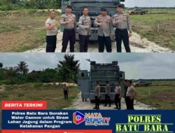 Polres Batu Bara Gunakan Water Cannon untuk Siram Lahan Jagung dalam Program Ketahanan Pangan