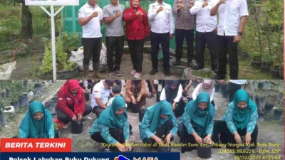 Polsek Labuhan Ruku Dukung Ketahanan Pangan, Hadiri Penanaman Cabai di Batu Bara