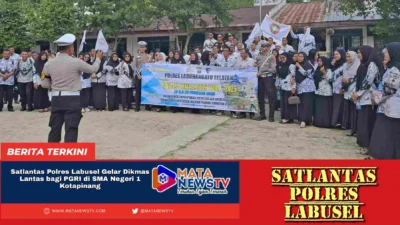 Satlantas Polres Labusel Gelar Dikmas Lantas bagi PGRI di SMA Negeri 1 Kotapinang