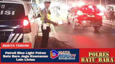Polres Batu Bara Gelar Patroli Blue Light, Ciptakan Kamseltibcarlantas yang Aman dan Kondusif