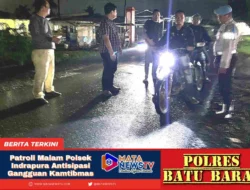 Polsek Indrapura Gencarkan Patroli Malam, Antisipasi Balap Liar, Begal, dan Tawuran