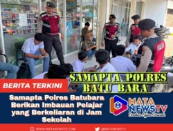 Samapta Polres Batubara Berikan Imbauan Pelajar yang Berkeliaran di Jam Sekolah