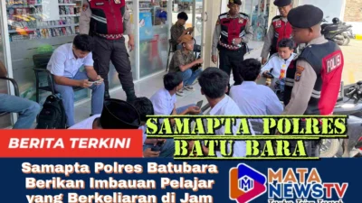 Samapta Polres Batubara Berikan Imbauan Pelajar yang Berkeliaran di Jam Sekolah
