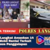 Polres Langkat Amankan 14 Unit Mobil Rental Terkait Kasus Penggelapan