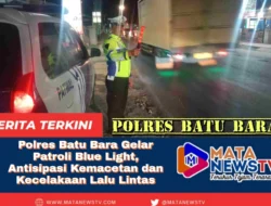 Polres Batu Bara Gelar Patroli Blue Light, Antisipasi Kemacetan dan Kecelakaan Lalu Lintas