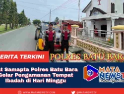 Sat Samapta Polres Batu Bara Gelar Pengamanan Tempat Ibadah di Hari Minggu