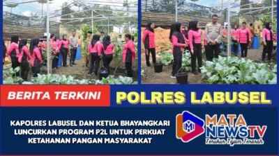 Kapolres Labusel dan Ketua Bhayangkari Luncurkan Program P2L untuk Perkuat Ketahanan Pangan Masyarakat