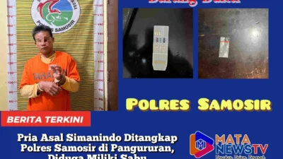 Pria Asal Simanindo Ditangkap Polres Samosir di Pangururan, Diduga Miliki Sabu