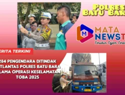 284 Pengendara Ditindak Satlantas Polres Batu Bara Selama Operasi Keselamatan Toba 2025