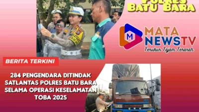 284 Pengendara Ditindak Satlantas Polres Batu Bara Selama Operasi Keselamatan Toba 2025