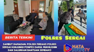 Sambut Ramadan, Polsek Firdaus Polres Sergai Kunjungi Ponpes Darul Mukhlishin dan Salurkan Bantuan Sembako