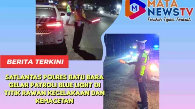 Satlantas Polres Batu Bara Gelar Patroli Blue Light di Titik Rawan Kecelakaan dan Kemacetan