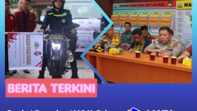 Sambut Ramadan 1446 H, Polres Nias Selatan Bersama Mahasiswa Bagikan Bansos Door to Door
