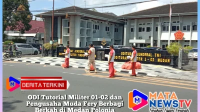 ODI Tutorial Militer 01-02 dan Pengusaha Muda Fery Berbagi Berkah di Medan Polonia