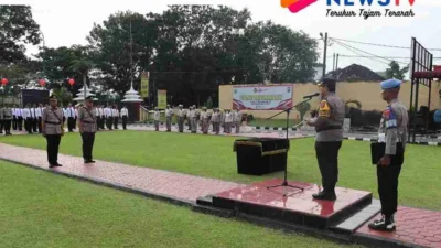 Kapolres Labuhanbatu Pimpin Upacara Kenaikan Pangkat dan Sertijab Kapolsek Kualuh Hilir