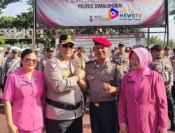 Kapolres Simalungun Pimpin Upacara Bulanan dan Lepas Personel Purna Bakti