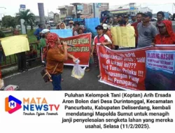 Puluhan Petani Kembali Tagih Janji Polda Sumut Soal Konflik Lahan