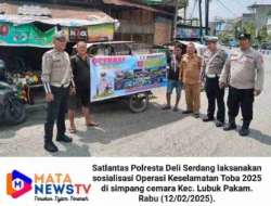 Satlantas Polresta Deli Serdang, Laksanakan Sosialiasi Ops Keselamatan Toba 2025