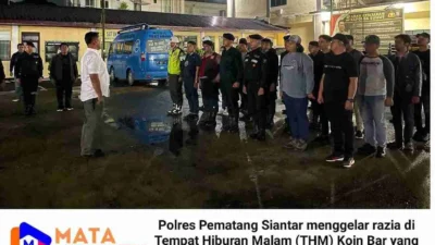 Polres Pematang Siantar Gelar Razia di THM Koin Bar, Hasil Tes Urine Negatif Narkoba