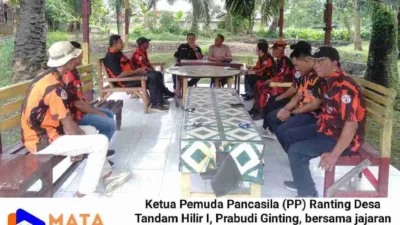 Ketua Pemuda Pancasila Ranting Desa Tandam Hilir Silaturahmi ke Kapolsek Binjai