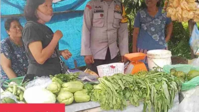 Bhabinkamtibmas Polsek Siantar Marihat Sambangi Pedagang, Ingatkan Waspada Uang Palsu dan Curanmor