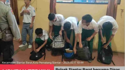 Polsek Siantar Barat dan Disdik Kota Pematang Siantar Gelar Patroli, Amankan 6 (Enam) Pelajar yang Bolos Sekolah
