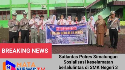 Sat Lantas Polres Simalungun Gelar Sosialisasi Keselamatan Berkendara di SMK Negeri 3 Pematang Siantar