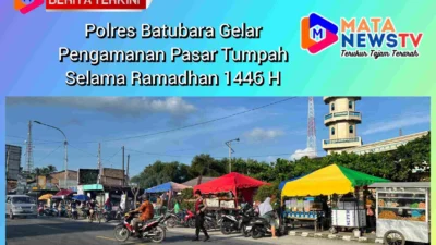 Polres Batubara Gelar Pengamanan Pasar Tumpah Selama Ramadhan 1446 H