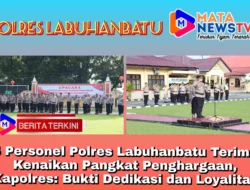5 Personel Polres Labuhanbatu Terima Kenaikan Pangkat Penghargaan, Kapolres: Bukti Dedikasi dan Loyalitas