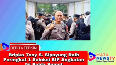 Bripka Tony S. Sipayung Raih Peringkat 1 Seleksi SIP Angkatan 54 Polda Sumut