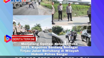 Menjelang Operasi Ketupat Toba 2025, Kapolres Serdang Bedagai Tinjau Jalan Berlubang di Wilayah Hukum Polres Sergai