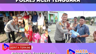 Polres Aceh Tenggara dan Bhayangkari Bagikan Takjil di Depan Masjid Nurul Iman