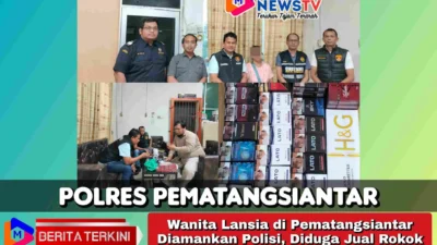 Wanita Lansia di Pematangsiantar Diamankan Polisi, Diduga Jual Rokok Ilegal Tanpa Cukai