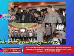 Kapolres Pematangsiantar Pimpin Penandatanganan Pakta Integritas dan Pengambilan Sumpah 178 Calon Anggota Polri RIM TA 2025