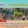 Polres Nias Selatan Bersama Polsek Lolowau Bantu Perbaikan Jalan Longsor di Hilimegai
