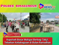 Kapolsek Bosar Maligas Berbagi Takjil, Tebarkan Kebahagiaan di Bulan Ramadhan