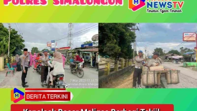Kapolsek Bosar Maligas Berbagi Takjil, Tebarkan Kebahagiaan di Bulan Ramadhan