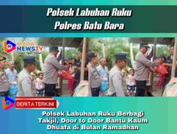 Polsek Labuhan Ruku Berbagi Takjil, Door to Door Bantu Kaum Dhuafa di Bulan Ramadhan