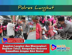 Kapolres Langkat dan Bhayangkari Bagikan Takjil, Hangatkan Suasana Ramadhan dengan Aksi Sosial