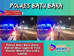 Polres Batu Bara Gelar Patroli Blue Light di Titik Rawan Macet dan Laka Lantas