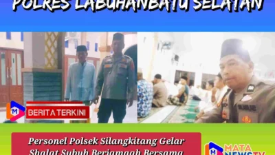 Personel Polsek Silangkitang Gelar Shalat Subuh Berjamaah Bersama Warga, Sampaikan Pesan Kamtibmas