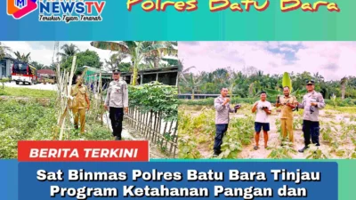 Sat Binmas Polres Batu Bara Tinjau Program Ketahanan Pangan dan Pemanfaatan Pekarangan di Desa Kelembis