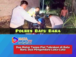 Dua Motor Tanpa Plat Tabrakan di Batu Bara, Dua Pengendara Luka-Luka