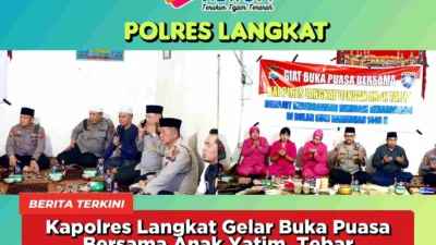 Kapolres Langkat Gelar Buka Puasa Bersama Anak Yatim, Tebar Kebahagiaan di Bulan Ramadhan