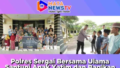 Polres Sergai Bersama Ulama Santuni Anak Yatim dan Bagikan Takjil di Bulan Ramadan