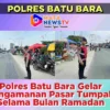 Polres Batu Bara Gelar Pengamanan Pasar Tumpah Selama Bulan Ramadan